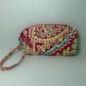 Vera Bradley Capri Melon Paisley Print Clutch Wristlet Wallet